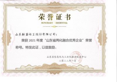 两化融合优秀企业